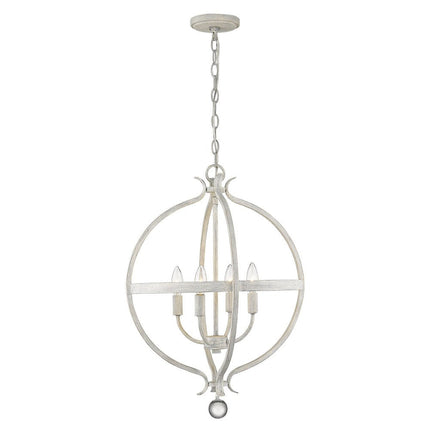 Callie 4-Light Country White Pendant HomeRoots
