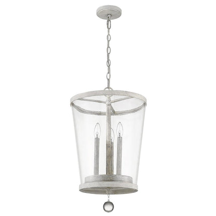Callie 3-Light Country White Foyer Pendant HomeRoots