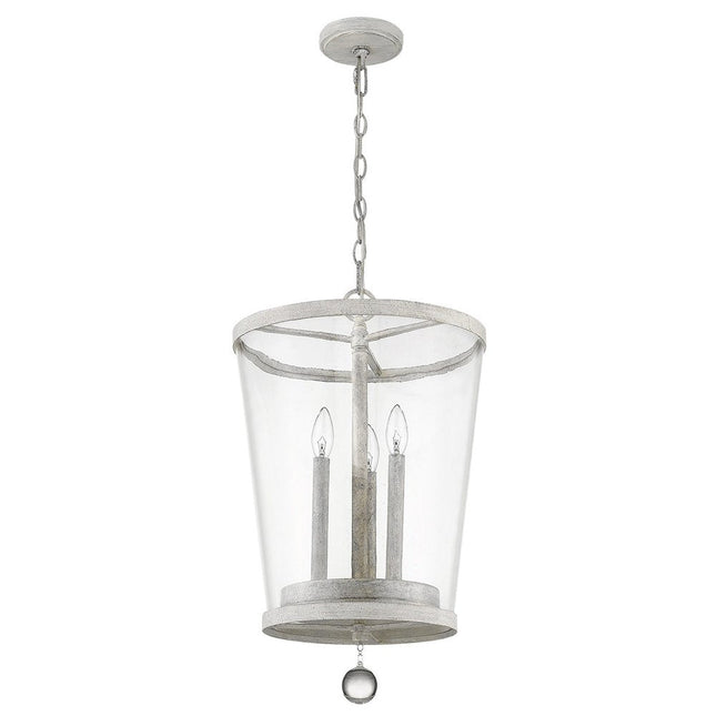 Callie 3-Light Country White Foyer Pendant HomeRoots