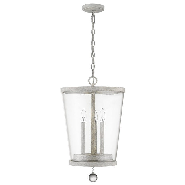 Callie 3-Light Country White Foyer Pendant HomeRoots