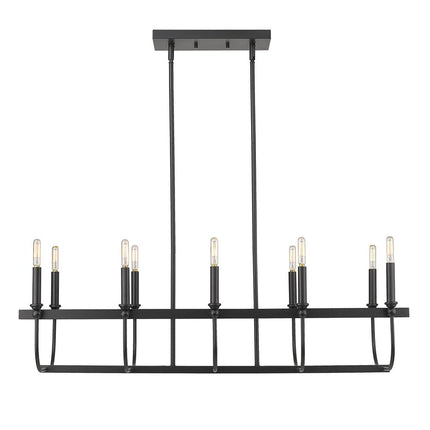 Beckett 10-Light Matte Black Island Pendant HomeRoots