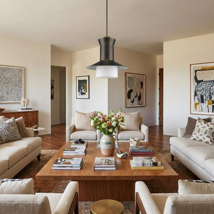 Greta 1-Light Oil-Rubbed Bronze Pendant With Gloss White Interior And Etched Glass Shade HomeRoots