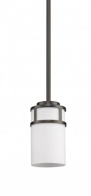 Brushed Bronze Minimalist Cylindrical Hanging Light