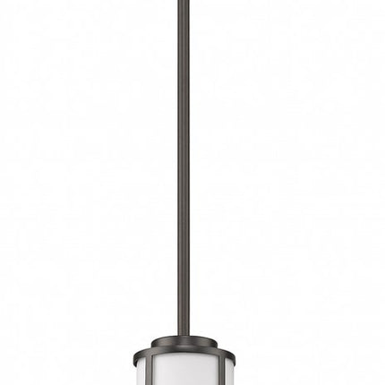 Brushed Bronze Minimalist Cylindrical Hanging Light HomeRoots