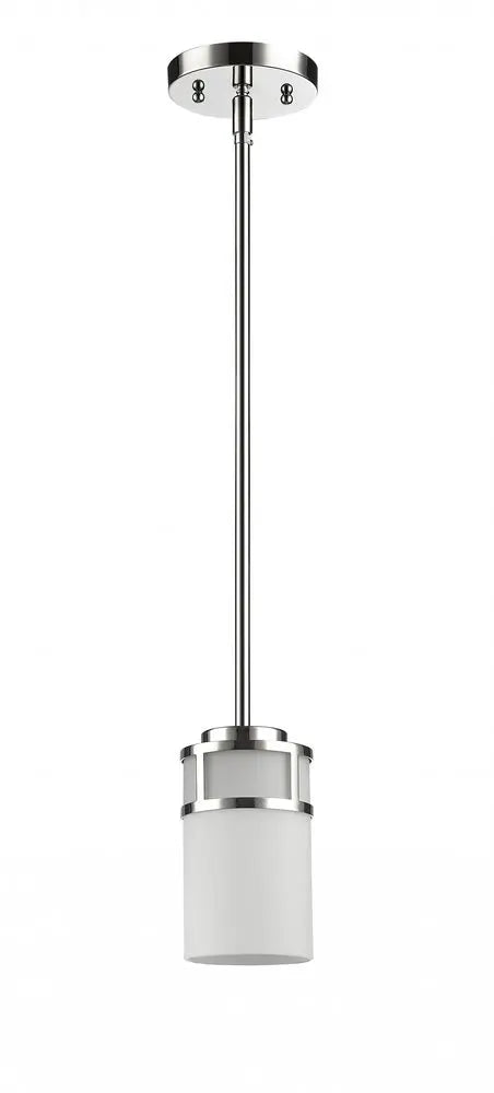 Silver Minimalist Cylindrical Hanging Light HomeRoots