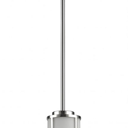 Silver Minimalist Cylindrical Hanging Light