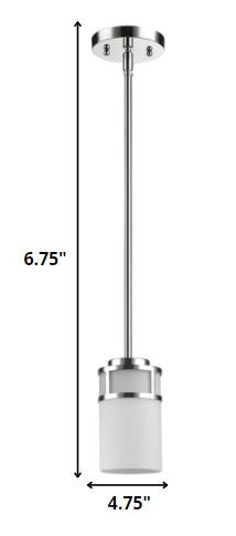 Silver Minimalist Cylindrical Hanging Light HomeRoots