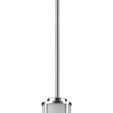 Silver Minimalist Cylindrical Hanging Light
