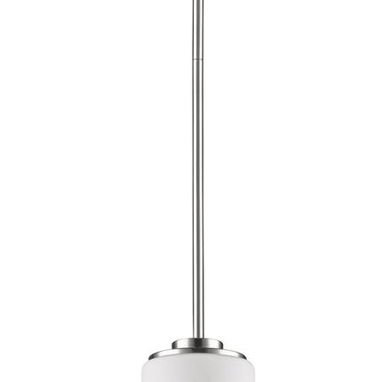 Silver Frosted Glass Hanging Light HomeRoots
