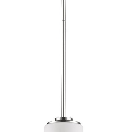 Silver Frosted Glass Hanging Light HomeRoots