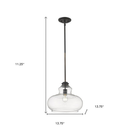 Torrel 1-Light Oil-Rubbed Bronze Pendant HomeRoots