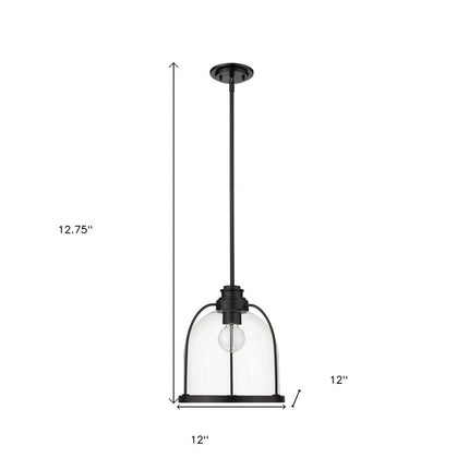 Stanton 1-Light Matte Black Pendant HomeRoots