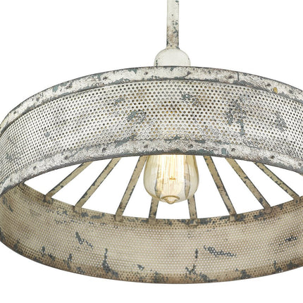 Iris 1-Light Aged Ivory Pendant HomeRoots