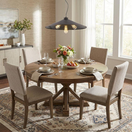 Alcove 4-Light Oil-Rubbed Bronze Pendant With Raw Brass Interior Shade HomeRoots
