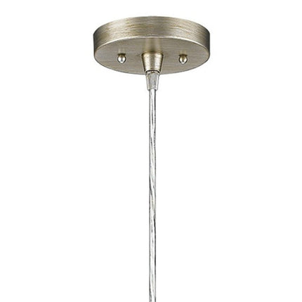 Silver Metal Hanging Light with Dome Shade HomeRoots