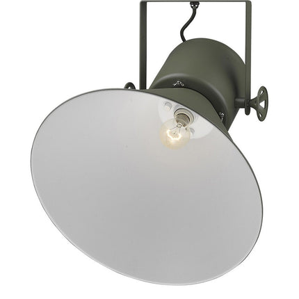Green Metal One Light Cone Hanging Pendant Light HomeRoots