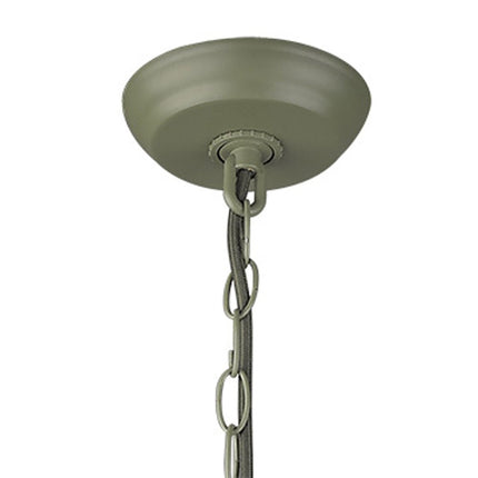 Green Metal One Light Cone Hanging Pendant Light HomeRoots