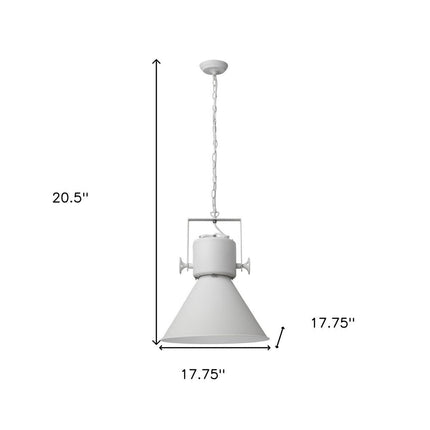 Crew 1-Light White Pendant HomeRoots