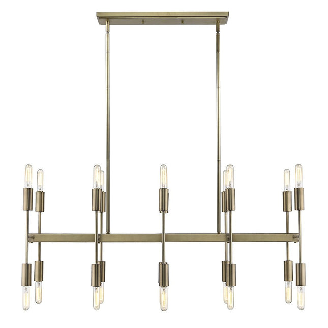 Perret 20-Light Aged Brass Island Pendant HomeRoots