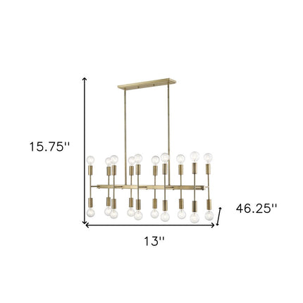 Perret 20-Light Aged Brass Island Pendant HomeRoots