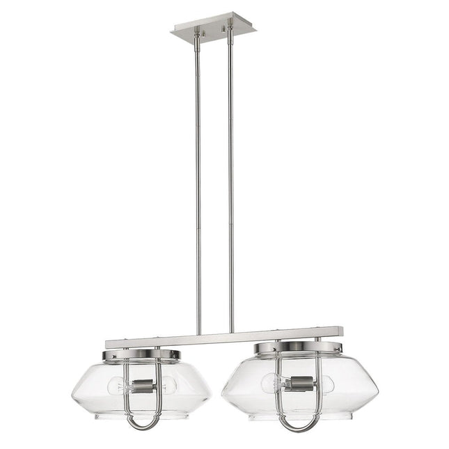 Garner 4-Light Satin Nickel Island Pendant HomeRoots