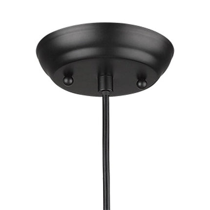 Matte Black Cork Shade Modern One Light Hanging Pendent Lamp HomeRoots