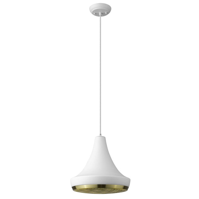 Tholos 1-Light White Pendant HomeRoots
