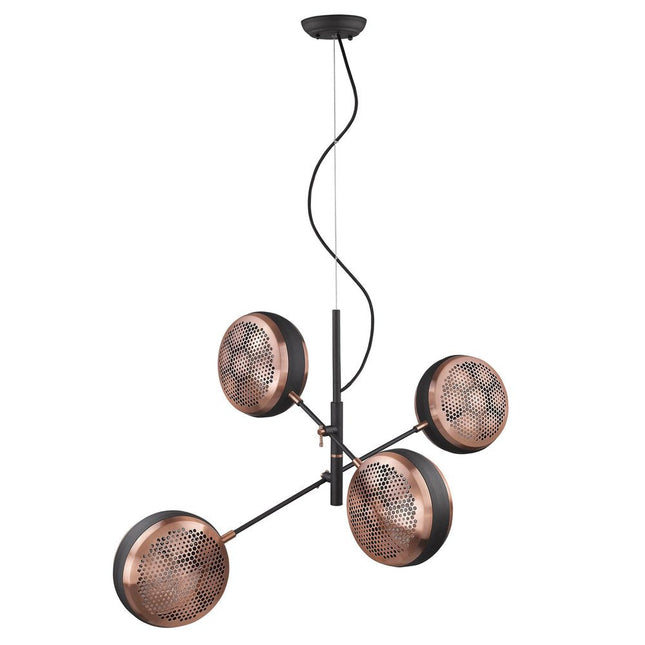 Tholos 4-Light Matte Black Pendant HomeRoots