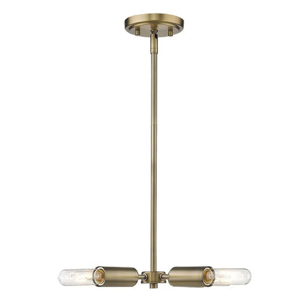 Gold Four Light Metal Dimmable Chandelier HomeRoots
