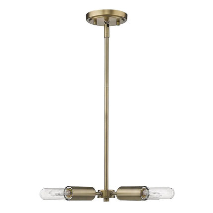 Gold Four Light Metal Dimmable Chandelier HomeRoots