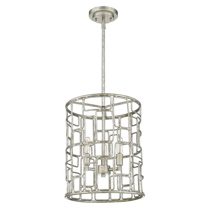 Amoret 3-Light Antique Silver Convertible Pendant HomeRoots
