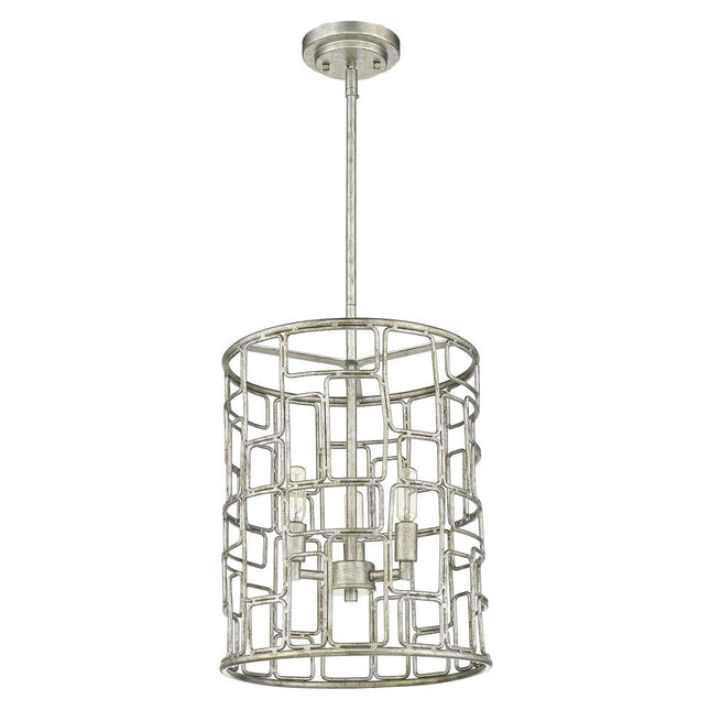 Amoret 3-Light Antique Silver Convertible Pendant HomeRoots