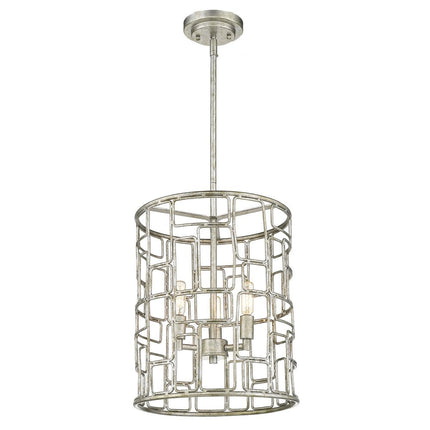 Amoret 3-Light Antique Silver Convertible Pendant HomeRoots
