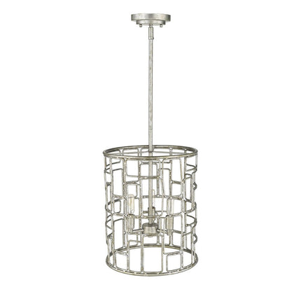 Amoret 3-Light Antique Silver Convertible Pendant HomeRoots