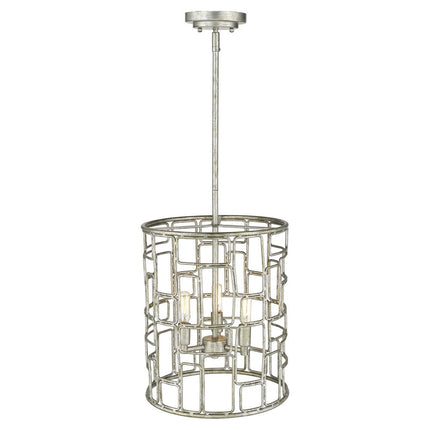 Amoret 3-Light Antique Silver Convertible Pendant HomeRoots