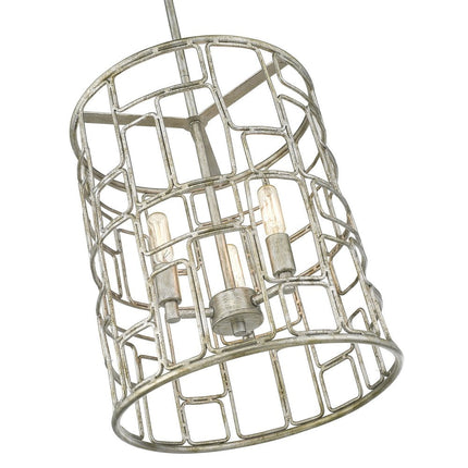 Amoret 3-Light Antique Silver Convertible Pendant HomeRoots