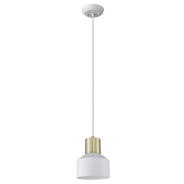 White and Gold Pendant Hanging Light HomeRoots