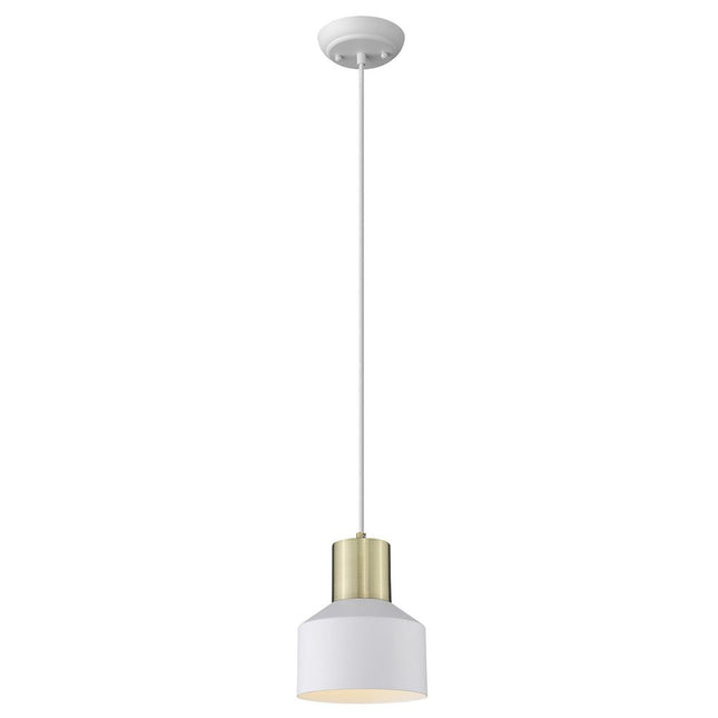 White and Gold Pendant Hanging Light HomeRoots
