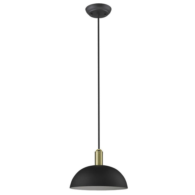 Ingo 1-Light Matte Black Pendant HomeRoots