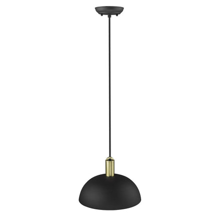 Ingo 1-Light Matte Black Pendant HomeRoots