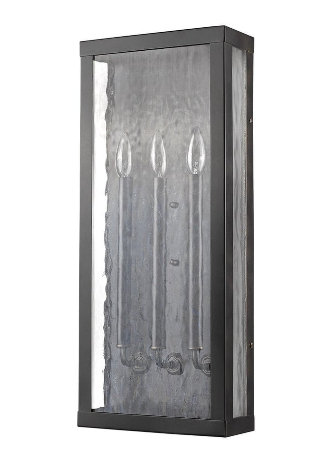 Charleston 3-Light Oil-Rubbed Bronze Shadowbox Wall Light (Large) HomeRoots