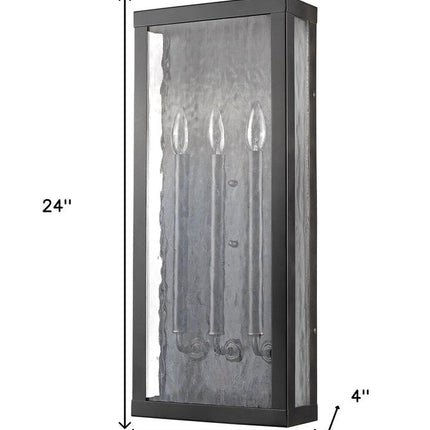 Charleston 3-Light Oil-Rubbed Bronze Shadowbox Wall Light (Large) HomeRoots