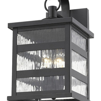 Morris 3-Light Matte Black Wall Light HomeRoots