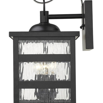 Morris 3-Light Matte Black Wall Light HomeRoots