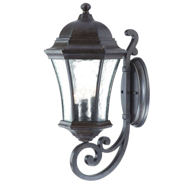 XL Antique Black Tapered Lantern Wall Light HomeRoots