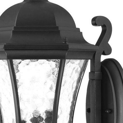 XL Matte Black Tapered Lantern Wall Light HomeRoots