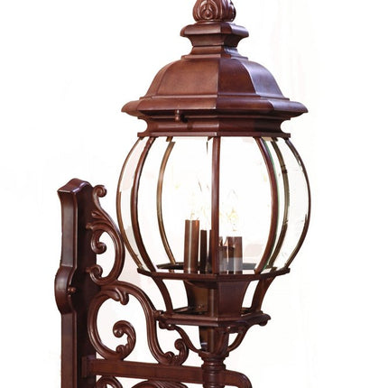 Chateau 4-Light Burled Walnut Wall Light HomeRoots