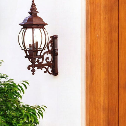 Chateau 4-Light Burled Walnut Wall Light HomeRoots