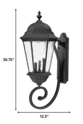 Telfair 3-Light Matte Black Wall Light HomeRoots