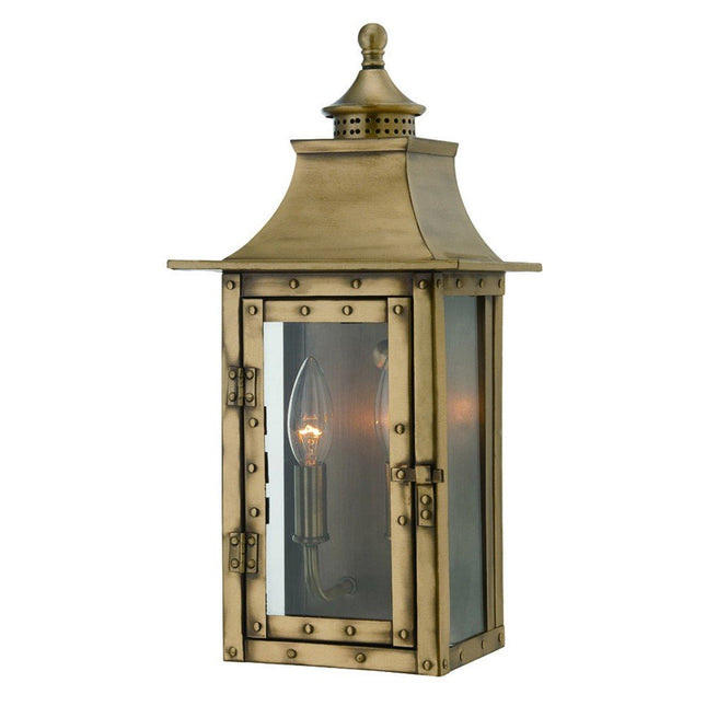 St. Charles 2-Light Aged Brass Wall Light HomeRoots